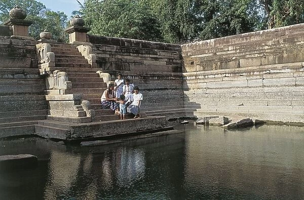 Sri Lanka, Anuradhapura, Kuttam Pokuna (Twin Ponds)