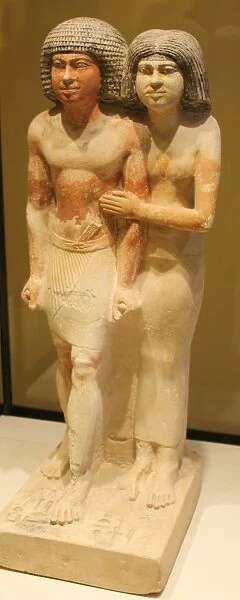 Stone Figurine of The Inspector and His Wife Raherka Meresankh 2530 B. C