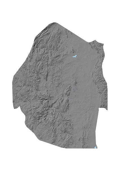 Swaziland, Relief Map