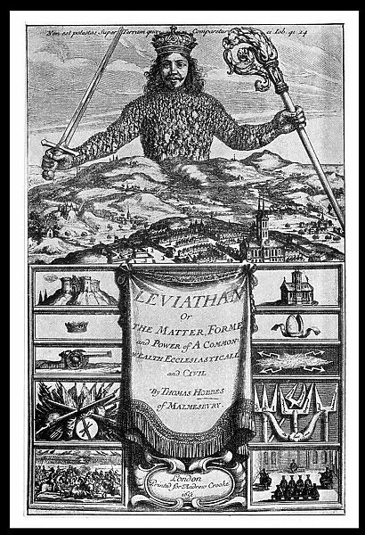 Title page of Leviathan by Thomas Hobbes (London 1651)