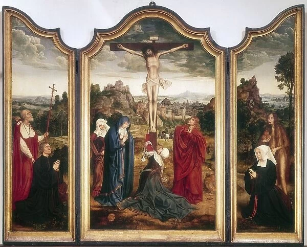 Triptych of the Crucifixion. Artist, Quentin Metsys (c1466-1531). Dutch