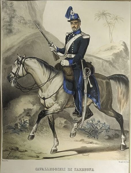 Uniform of Cavalleggeri (light cavalry) of Sardinia, 1826