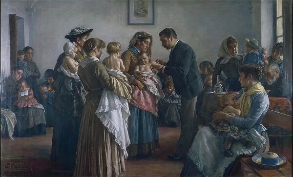 Vaccination in Piedmont by Demetrio Cosola, pastel, 1894