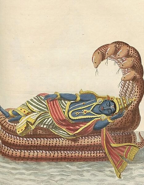 Vichenou lying on the snake Achys?©chen