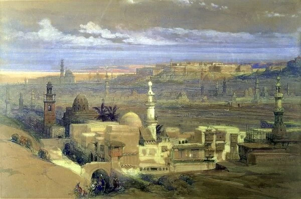 View of Cairo, 1839. Watercolour and gouache. David Roberts (1796-1864) Scottish artist