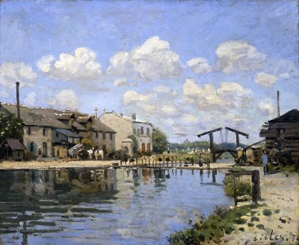 View of the St Martin Canal 1872: Alfred Sisley (1839-1899) French painter. Oil on canvas