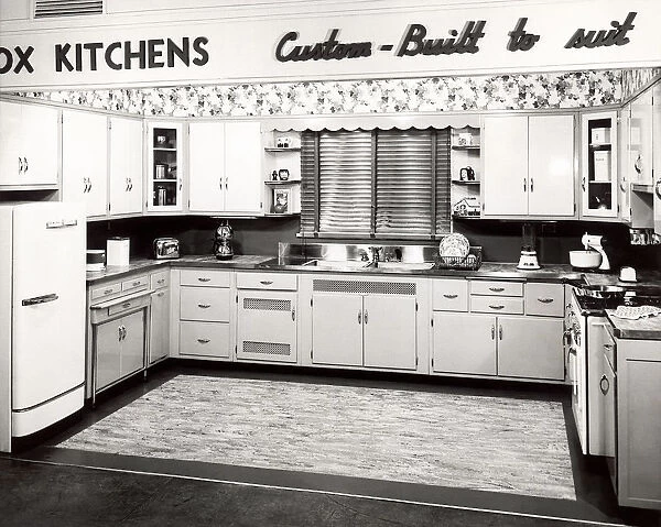 Vintage image of model kitchen