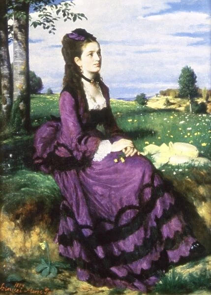 Woman in Purple Dress, 1874. Pal Szinyei Merse (1845-1920) Hungarian painter