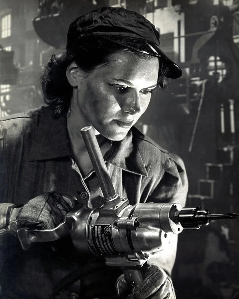 WWII female defense factory worker