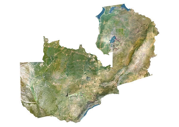 Zambia, Satellite Image
