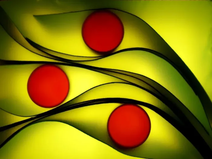 Framed Print : Red Circle Print on Green Background Framed Print : Red Circle Print on Green Background