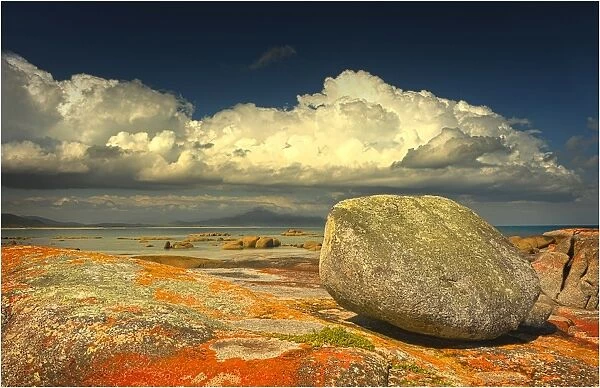 Balanced rocks at Sawyers Beach, Flinders Island, Bass Strait, Tasmania