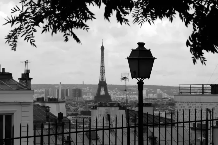 Framed Print : Black and White Paris Eiffel Tower Print Framed Print : Black and White Paris Eiffel Tower Print