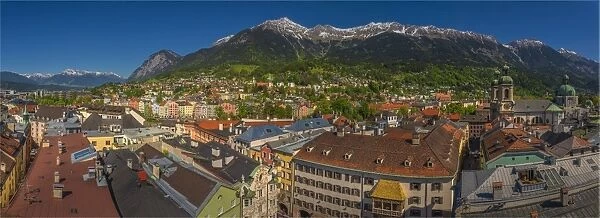 City view of Innsbruk, in the alpine region of Tyrol, Austria