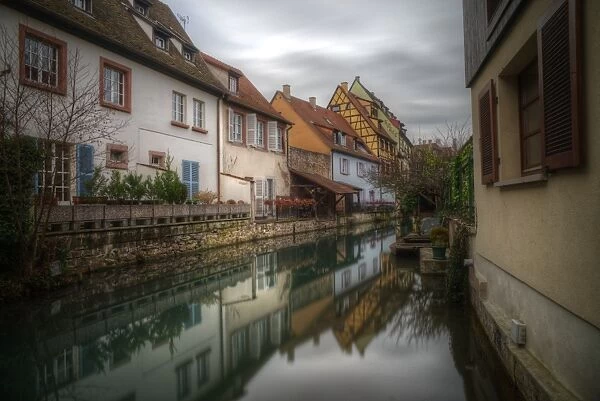 Colmar old town colourful water reflections