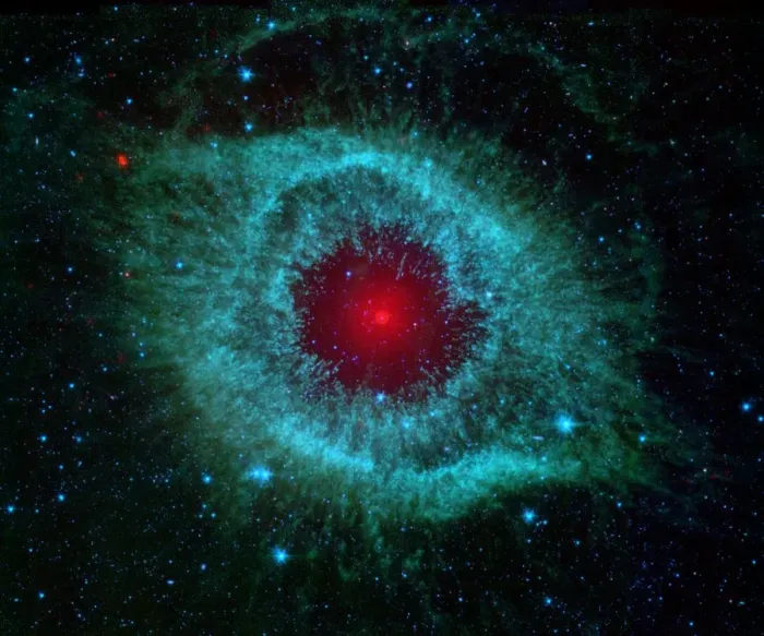 Framed Print : Comet Dust Print - Helix Nebula Infrared Image Framed Print : Comet Dust Print - Helix Nebula Infrared Image