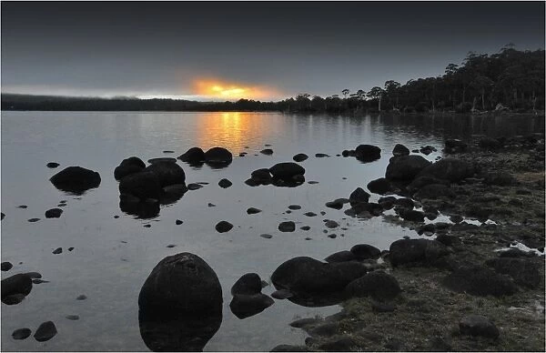 Daybreak on Lake St. Clair, Central Tasmania