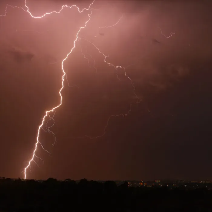 Framed Print : Print of Lightning Strike over Sydney Skyline Framed Print : Print of Lightning Strike over Sydney Skyline