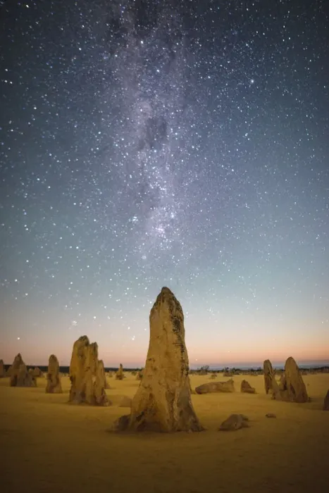 Framed Print : The Pinnacles under Moonlight Print Framed Print : The Pinnacles under Moonlight Print