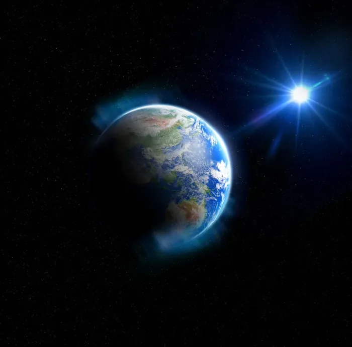 Framed Print : 3D Print of Southern Earth from Space Framed Print : 3D Print of Southern Earth from Space