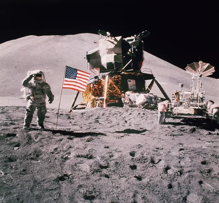 Framed Print : Salute the Moon Print, Apollo 15 on Lunar Surface Framed Print : Salute the Moon Print, Apollo 15 on Lunar Surface