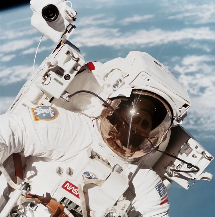 Framed Print : STS 41-B Space Walk Print Framed Print : STS 41-B Space Walk Print