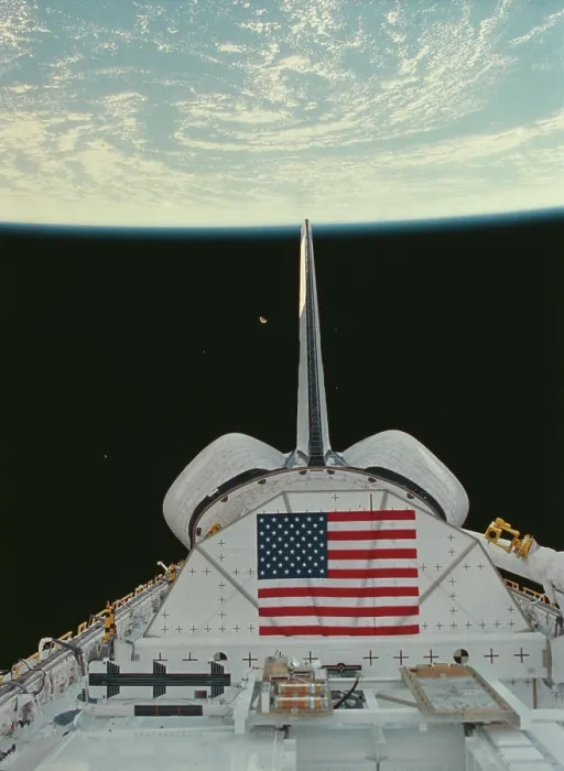 Framed Print : STS-8 Space Shuttle Challenger Print Framed Print : STS-8 Space Shuttle Challenger Print