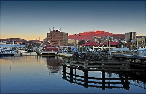 A view of the Hobart waterfront, southern Tasmania