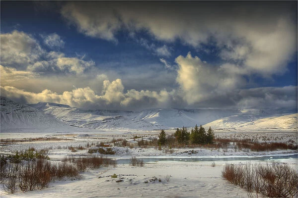 A winter Landscape in Central Iceland