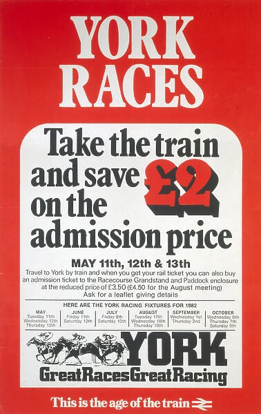 BR poster. York Races - Take the Train and