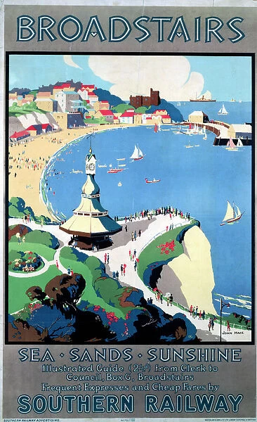 Broadstairs; Sea, Sands, Sunshine, SR poster, 1929