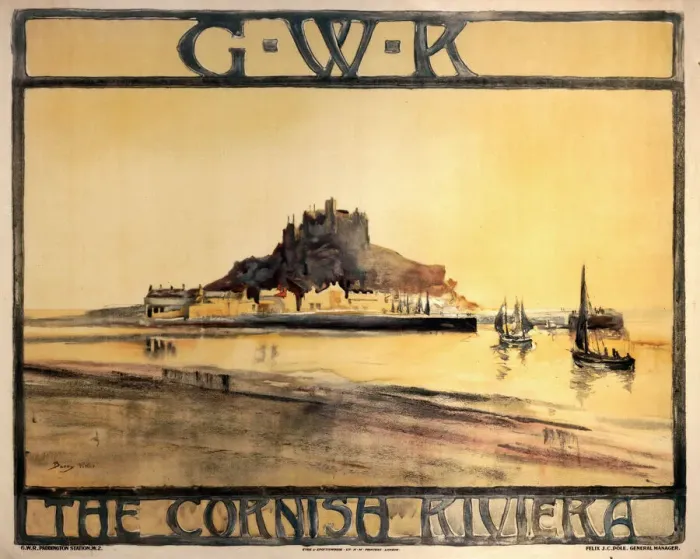 Framed Print : The Cornish Riviera Print, c 1925 Framed Print : The Cornish Riviera Print, c 1925