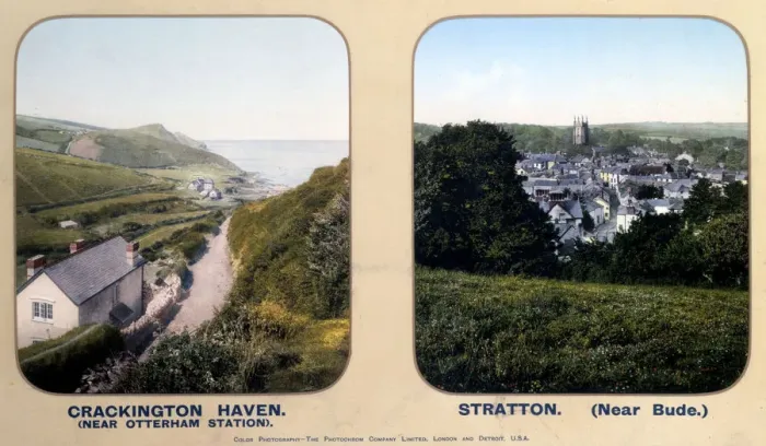 Framed Print : Colour Print of Crackington Haven and Stratton, Cornwall Framed Print : Colour Print of Crackington Haven and Stratton, Cornwall
