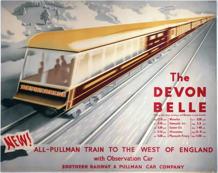 Framed Print : The Devon Belle Print, 1947 SR Poster Framed Print : The Devon Belle Print, 1947 SR Poster