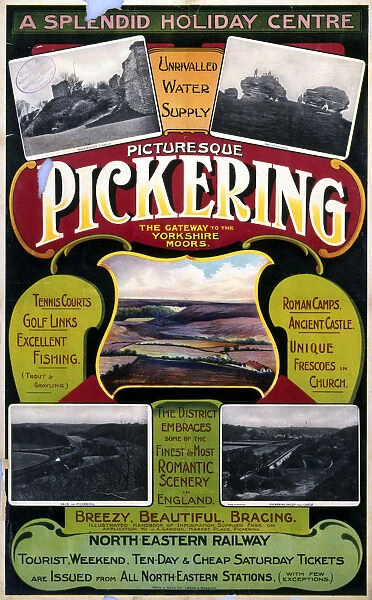 Picturesque Pickering, NER poster, c 1900-1910