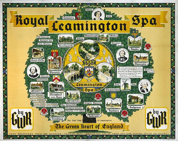Royal Leamington Spa, GWR poster, 1933