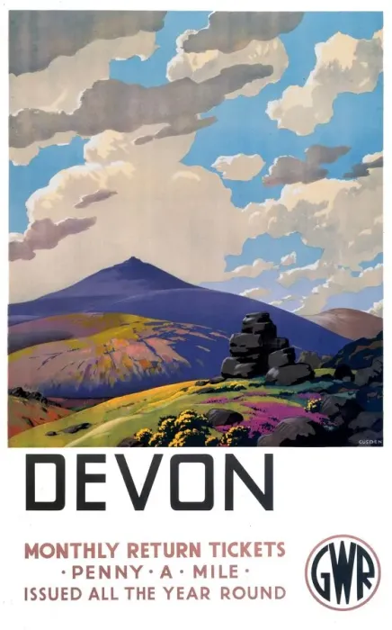 Framed Print : 1937 Devon GWR Print Framed Print : 1937 Devon GWR Print
