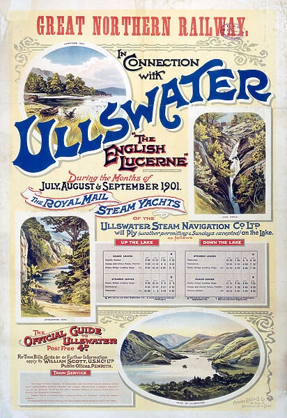 Ullswater - The English Lucerne, GNR poster, 1901