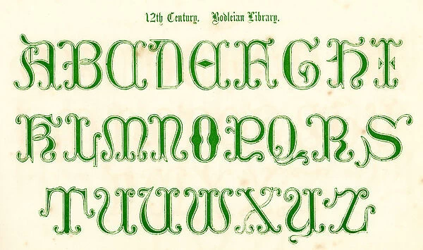12th Century Style Alphabet