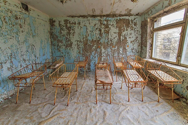 Abandoned hospital in the Chernobyl zone, Pripyat
