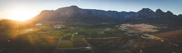 Aerial view over the Brandwaght valley outside Worcester in the western cape of south Africa