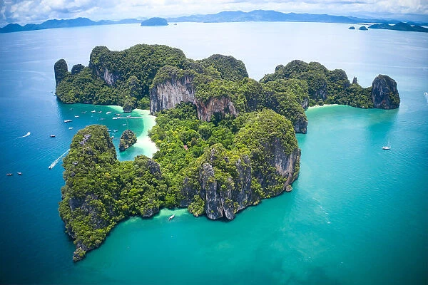 Aerial view of Hong Island, Krabi province, Thailand