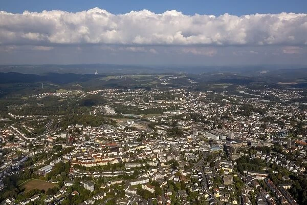 Aerial view, Ludenscheid, North Rhine-Westphalia, Germany