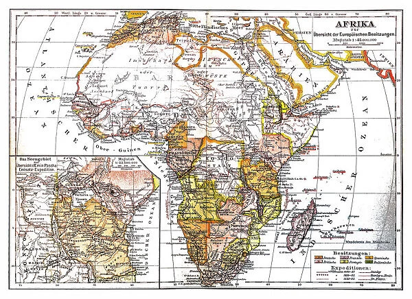 Africa on the overview of the European possessions