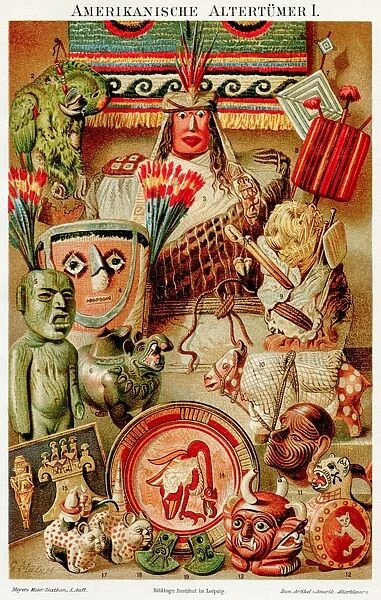 American antiquities chromolithograph 1895