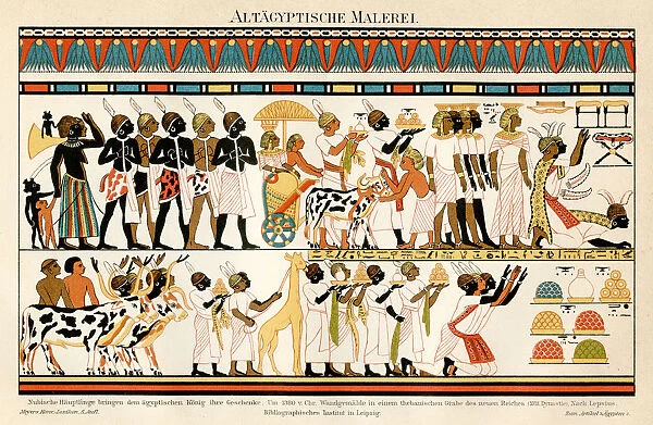Ancient Egyptian Chromolithograph 1895