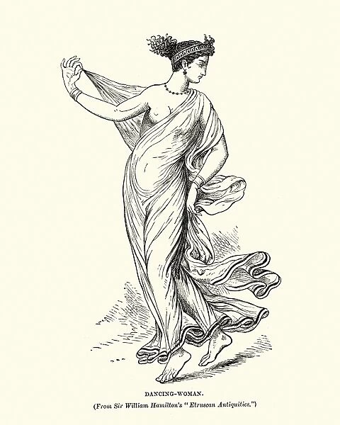Ancient Etruscan dancing woman
