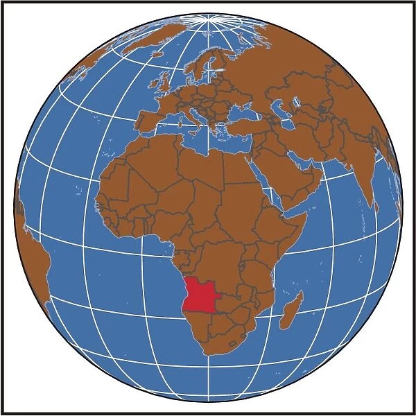 Angola locator map
