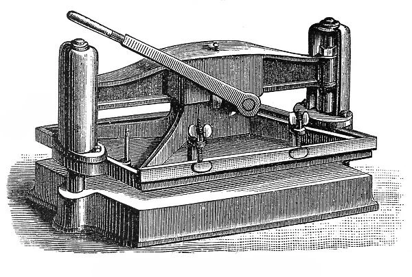 Press. Antique illustration of press
