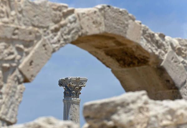Archaeological excavation site of the ancient city of Kourion, South Cyprus, south coast, Greek Cyprus, Southern Europe